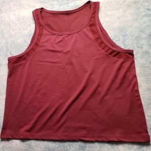 Red Sleeveless Active Shirt